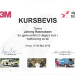 3M kursbevis helfoliering